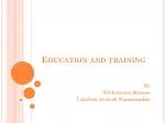 Education and training - slide 1