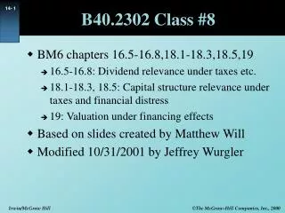 B40.2302 Class #8