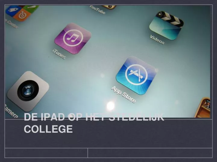 de ipad op het stedelijk college