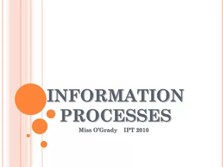information processes