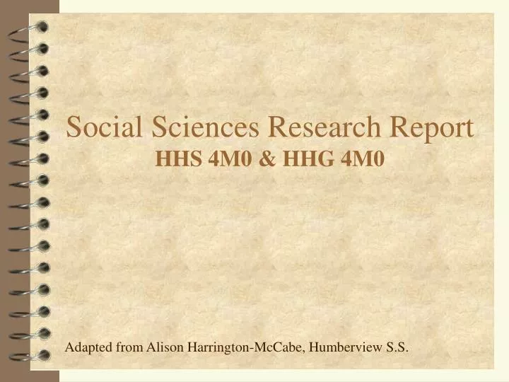 social sciences research report hhs 4m0 hhg 4m0