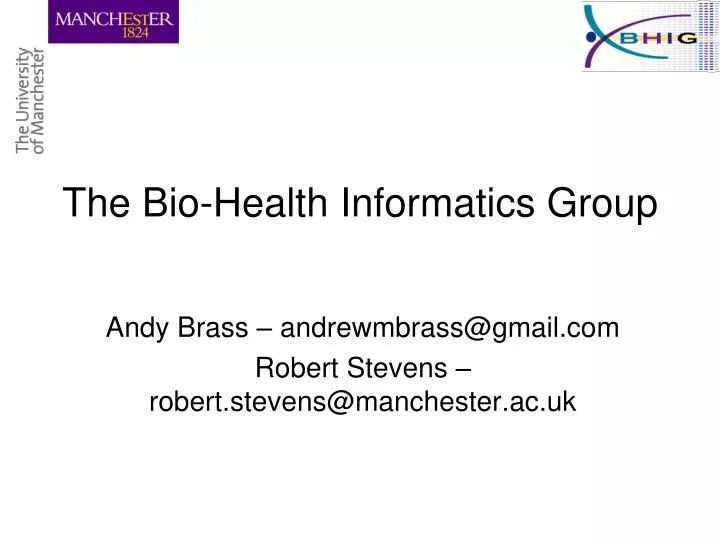 the bio health informatics group