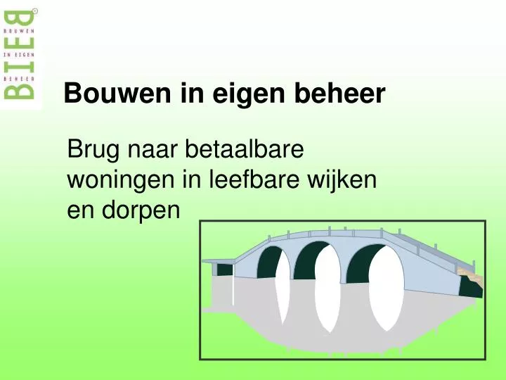 bouwen in eigen beheer