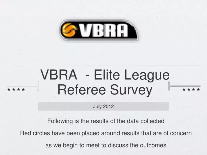 vbra elite league referee survey