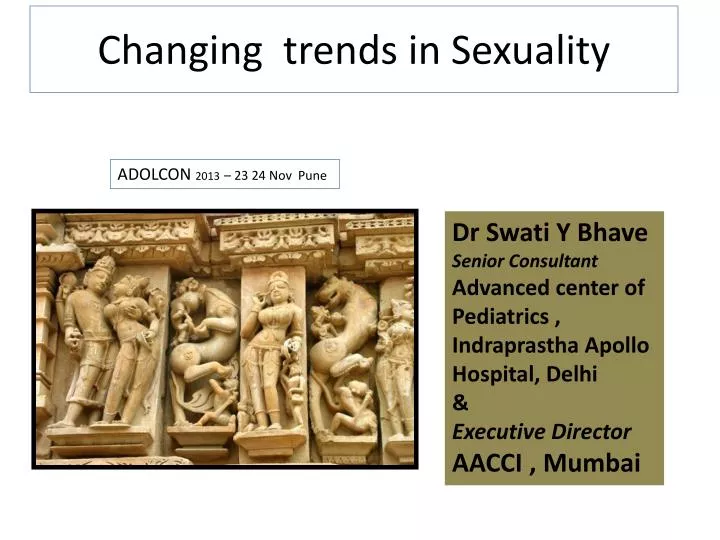 changing trends in sexuality