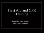 First Aid and CPR Training - slide 1