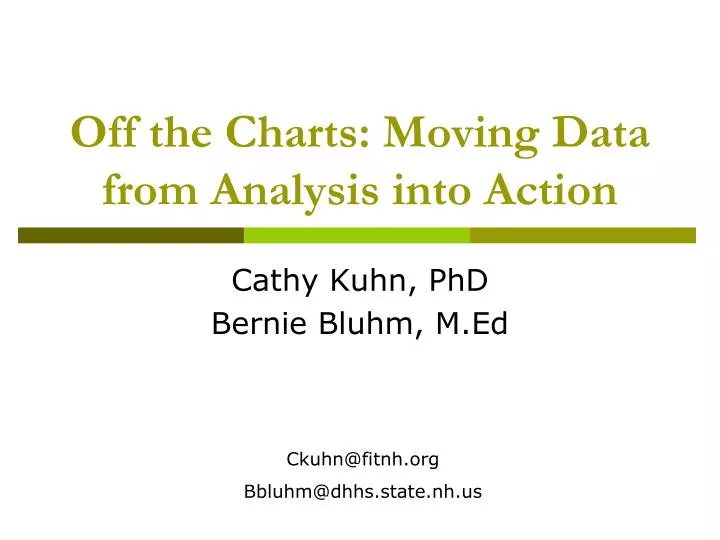 off the charts moving data from analysis into action