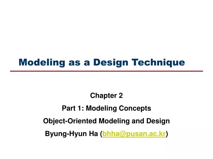 modeling as a design technique