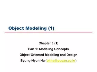 Object Modeling (1)