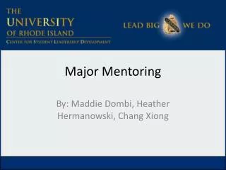major mentoring