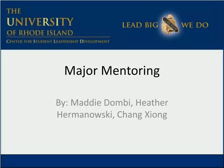 major mentoring