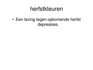 herfstkleuren