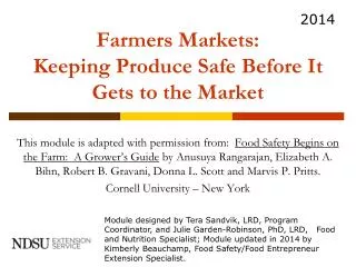 Farmers Markets: Keeping Produce Safe Before It Gets to the Market