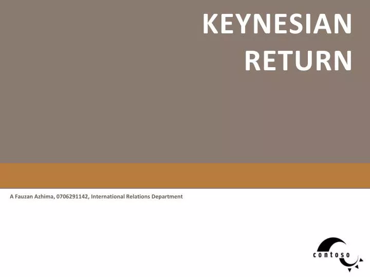 keynesian return