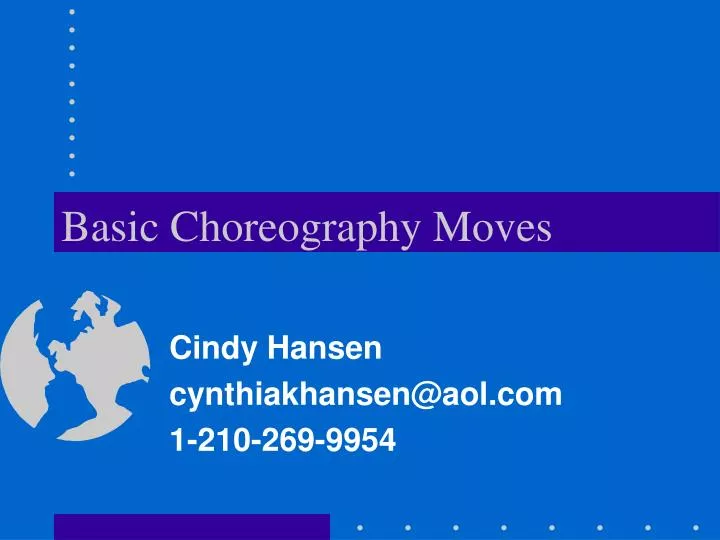 basic choreography moves