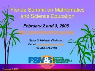 Florida Summit on Mathematics and Science Education