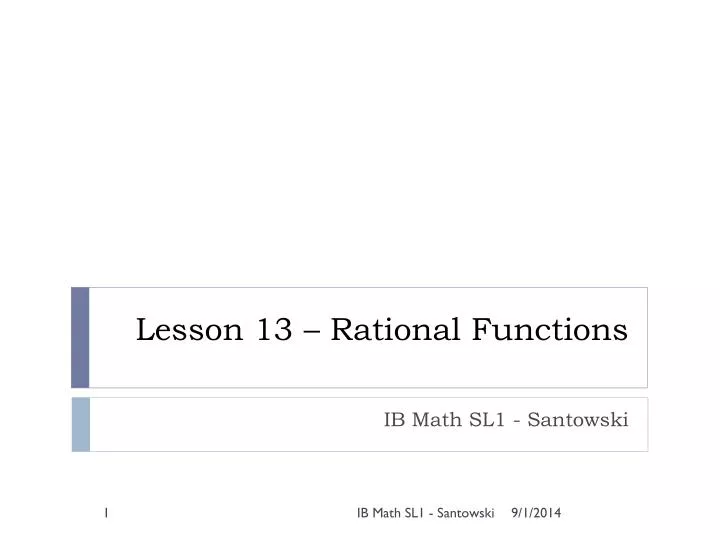 lesson 13 rational functions