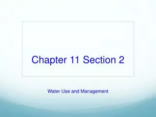 Chapter 11 Section 2