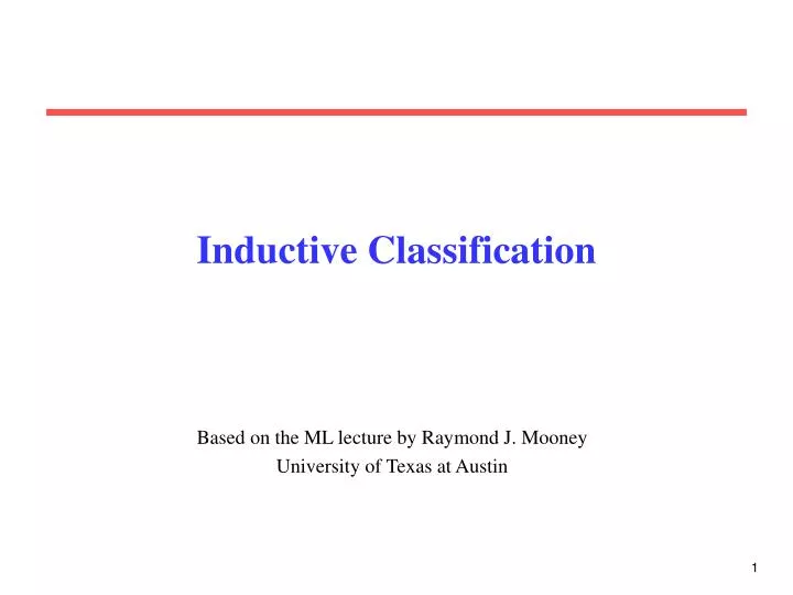 inductive classification