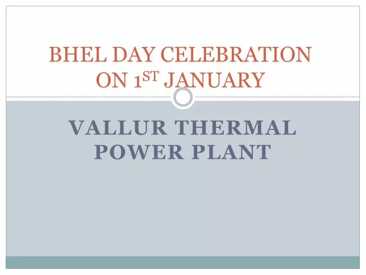 bhel day celebration on 1 st january