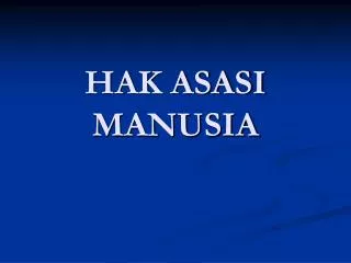 hak asasi manusia