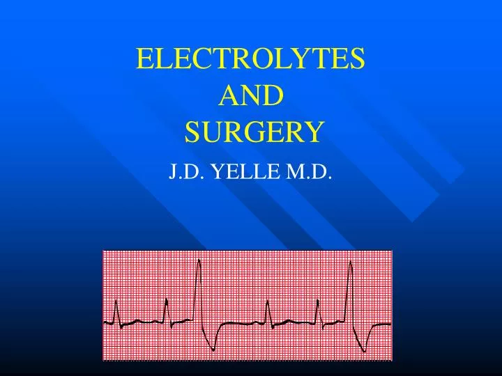 electrolytes and surgery