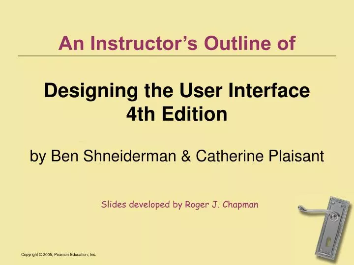 an instructor s outline of designing the user interface 4th edition