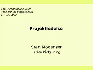 projektledelse