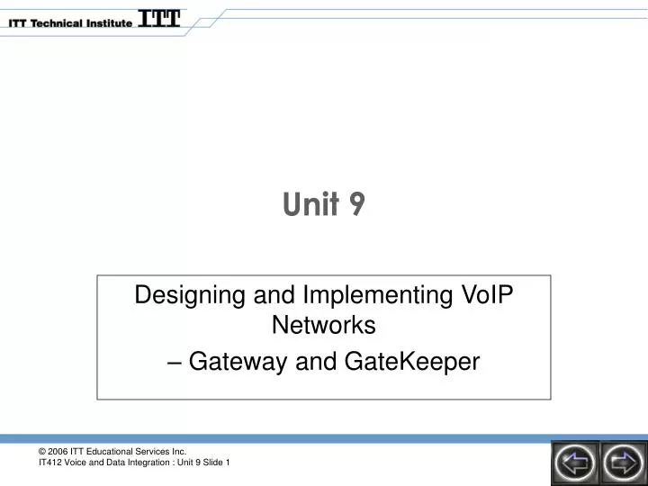 designing and implementing voip networks gateway and gatekeeper