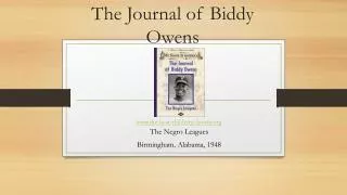 The Journal of Biddy Owens