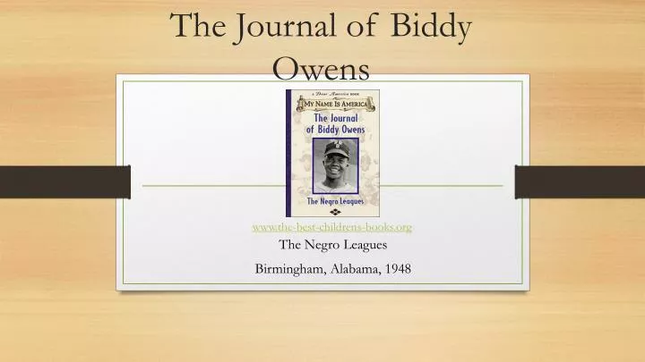 the journal of biddy owens