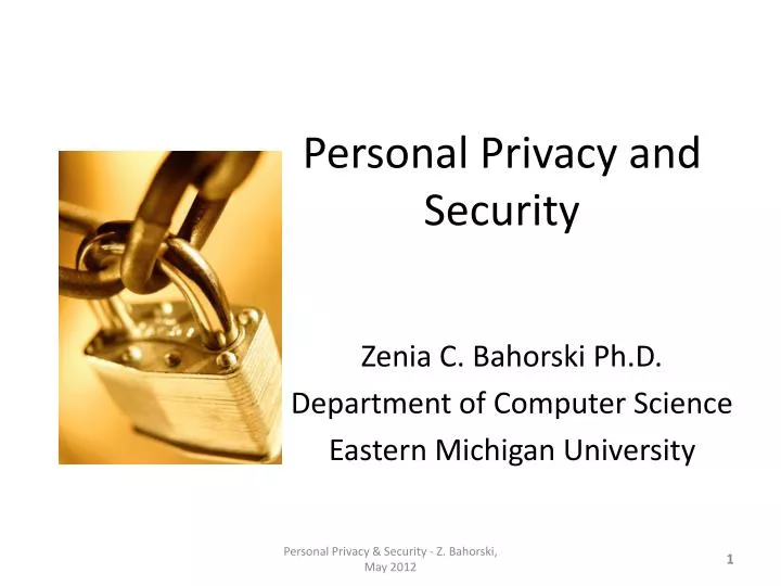 personal privacy and security