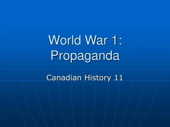 world war 1 propaganda