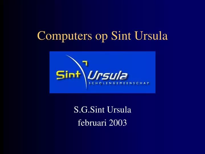 computers op sint ursula