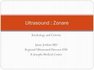 Ultrasound : Zonare