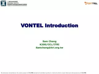 VONTEL Introduction