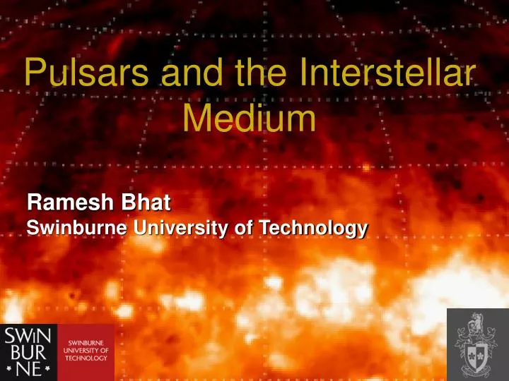 pulsars and the interstellar medium