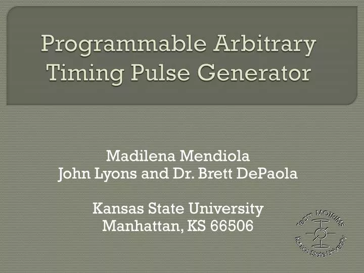 programmable arbitrary timing pulse generator