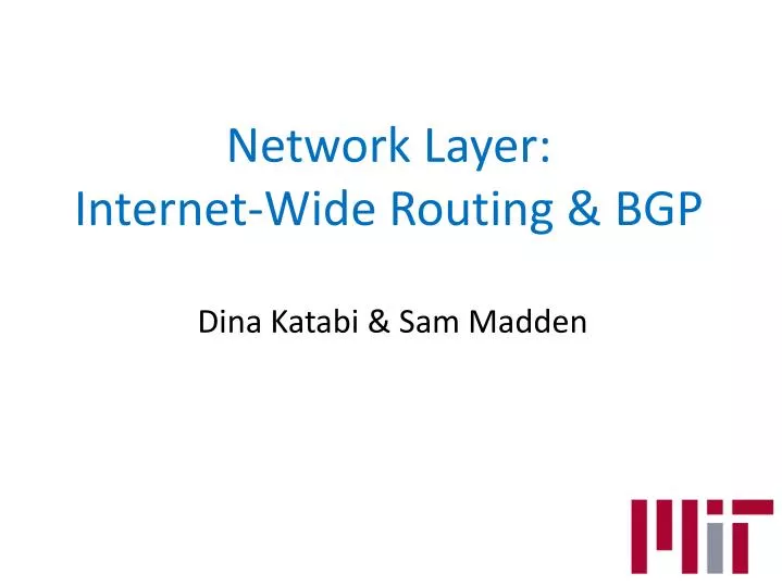 network layer internet wide routing bgp
