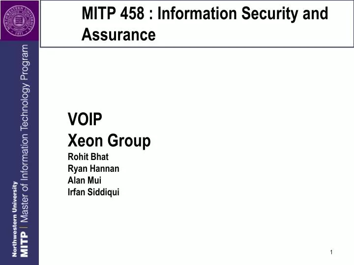 mitp 458 information security and assurance