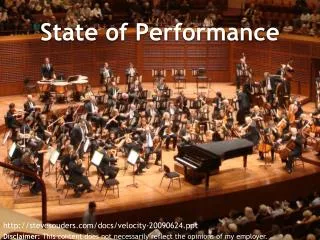 State of Performance