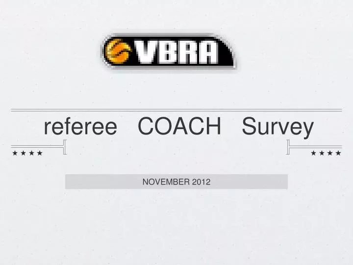 referee coach survey