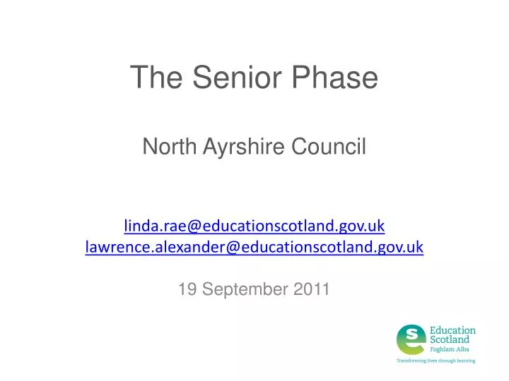 the senior phase north ayrshire council
