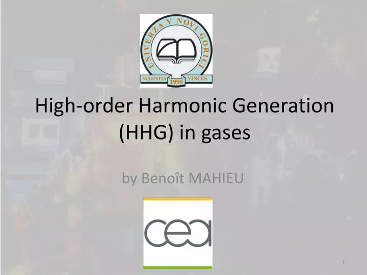 high order harmonic generation hhg in gases