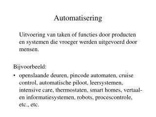 automatisering