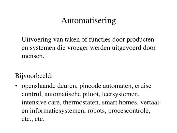 automatisering