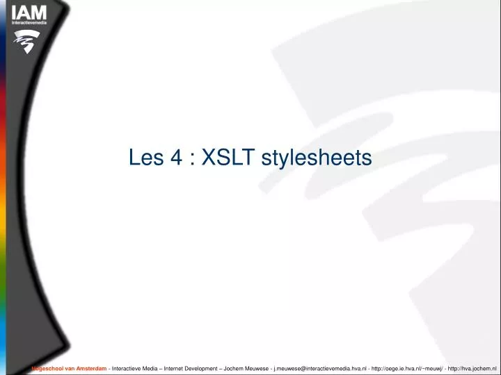 les 4 xslt stylesheets