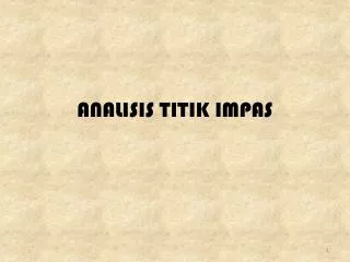 analisis titik impas