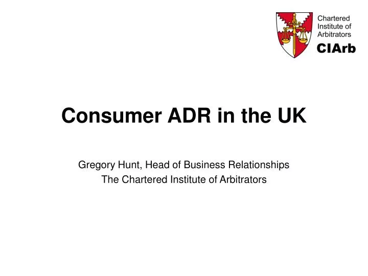 consumer adr in the uk