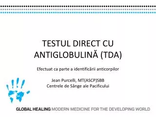 testul direct cu anti globulin tda